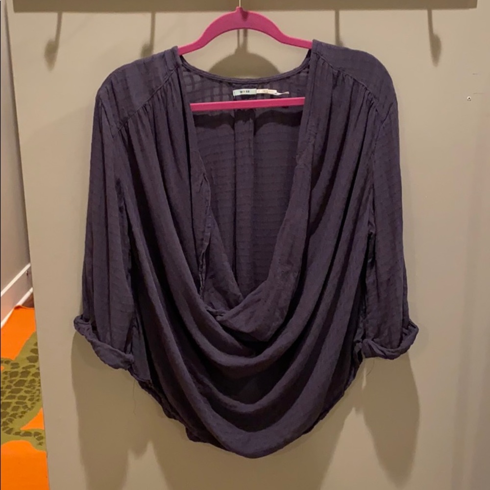 navy urban outfitters cowl neck tunic